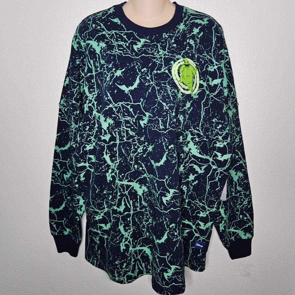 Disney Oogie Boogie Nightmare Before Christmas Glow Spirit Jersey Medium
